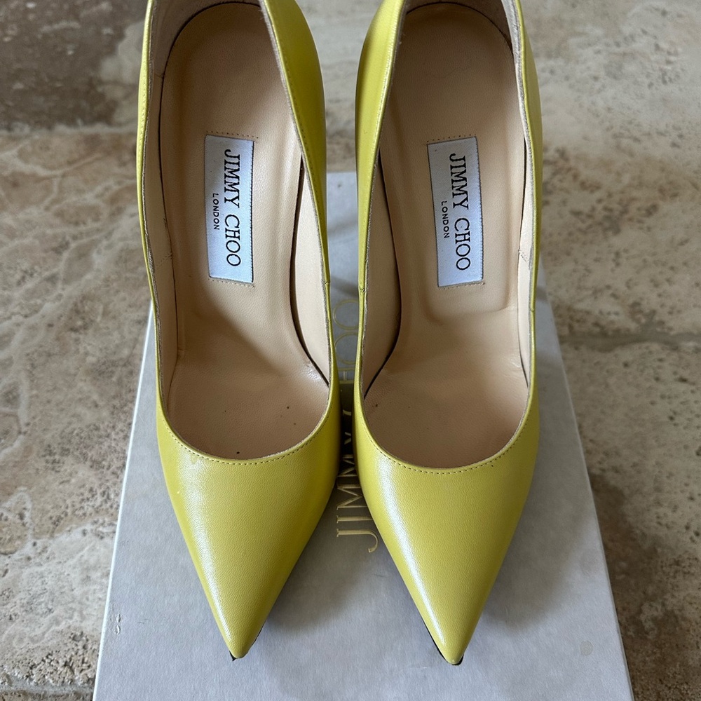 Jimmy Choo Lemon Yellow Heels